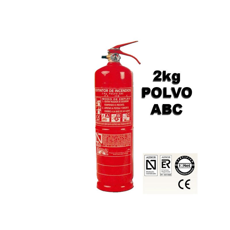 Extintor polvo ABC 2 Kg - Extintores